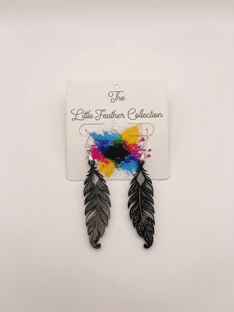 Acrylic Feather Earrings